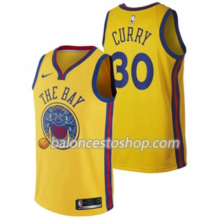 Camiseta Hombre NBA Golden State Warriors Stephen Curry 30 Nike City Edition Swingman